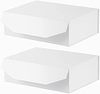 Vista 61 de 3 cajas de regalo extragrandes negras mate con tapa, 19 x 16 x 6 pulgadas, cajas de regalo gigantes magnéticas duras para regalos, ropa, bata