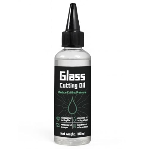 1DFAUL 100ml Glass Cutting Oil Reduce Friction & Breakage Extend Tool Life Glass Cutter Oil for Any Cutter Tool Cutting Tiles and Mirrors