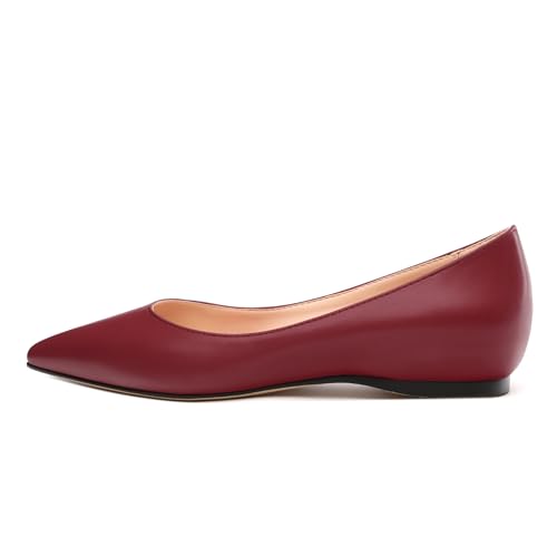 Comfortable Flats for Women Pointed Toe Slip On Pumps Dress Shoe2