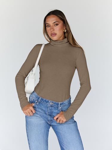 Image of Trendy Queen Women's Turtleneck Long Sleeve Shirts Basic Underwear Tops Winter Clothes 2026