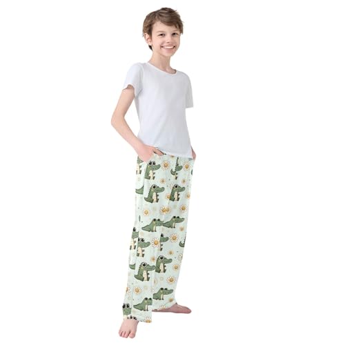 Pajama Pants Daisy Cartoon Crocodile Long Sleep Pants Lounge Bottoms 6