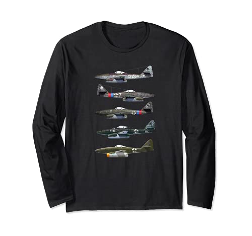 Caccia jet Messerschmitt Me 262 Schwalbe WW2 Maglia a Manica