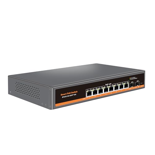 Switch PoE 2.5G silencieux avec double port uplink 10G SFP pour architecture épurée
