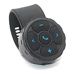 Media Button Remote Control, Wireless Smart Remote Control Kit Phone Controller IP67 Waterproof Universal Car Steering Wheel Motorcycle Bicycle Built-in Rechargeable Battery for iOS and Android Phone