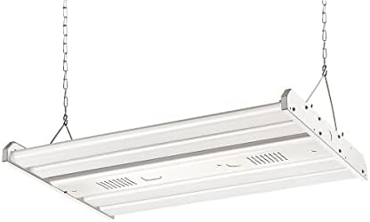 ELECALL LED Linear High Bay Light 27135LM 201W 2FT 5000K(800W HPS Eqv.) Warehouse Light for Workshops Garages Shop Hanging and FlushMount,0-10V Dim UL DLC,8 Lamp Fluorescent Replace