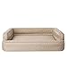 PillowPrim Hundebett, Möbel für Tiere, Katzenbett, Abnehmbar Bezug, Hundekorb, Hundekissen, Hundeliege, Schlafplätze, Hundesofa, Beige, XL: 96x62 cm