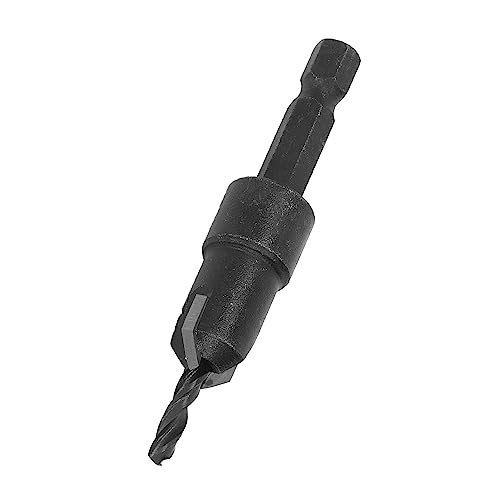 Tomantery Vástago Hexagonal Broca Avellanadora de 3,5 Mm Tasa de Flujo de Viruta Eficiente Broca Cónica para Carpintería para Procesamiento de Madera
