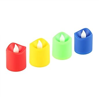 INCLO Festival Decorative LED Tealight Candles Battery Operated Candle Ideal for Party, Birthday, Gifts Multi, 24pcs
