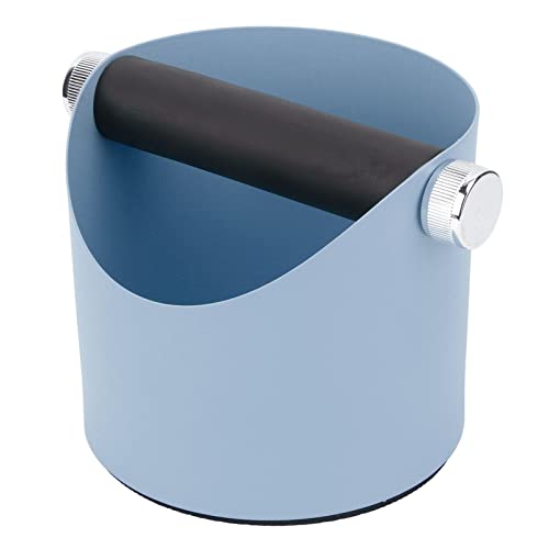 Récipient à Marc de Cafetière, Bouche Biseautée, Base Antidérapante, Tige de Robinet Amovible en ABS, Seau à Laitier de Cuisine à Faible Bruit (Bleu)