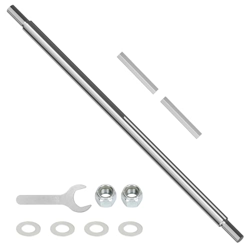 XIKOBY 40 Inch Go Kart Rear Axle Kit Compatible with ATV Quad 4 Wheeler Dune Buggy Trailer Go Cart Live Axle Shaft with 1 Diameter 3/4 Step Down 3/4-16 Fine Thread & 1/4 Keyway Heavy Duty Parts