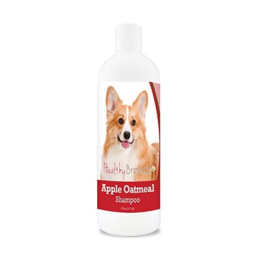 Healthy Breeds Pembroke Welsh Corgi Apple Oatmeal Dog Shampoo - All Natural, Tearless & Hypoallergenic Cleanser & Conditioner - Best for Dry, Itchy or Irritated Skin - 8 oz