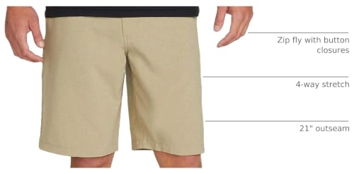 Image of Volcom Men's Kerosene 21 inch Hybrid Chino Shorts Quick-Dry Stretch Fabric