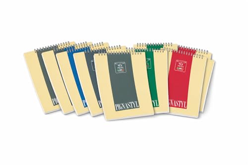 La linea di blocchi PYGNASTYL spiralati di Pigna è disponibile in diversi formati e rigature. L'eleganza della copertina goffrata rende il prodotto ancora più piacevole esteticamente, oltre che pratico.