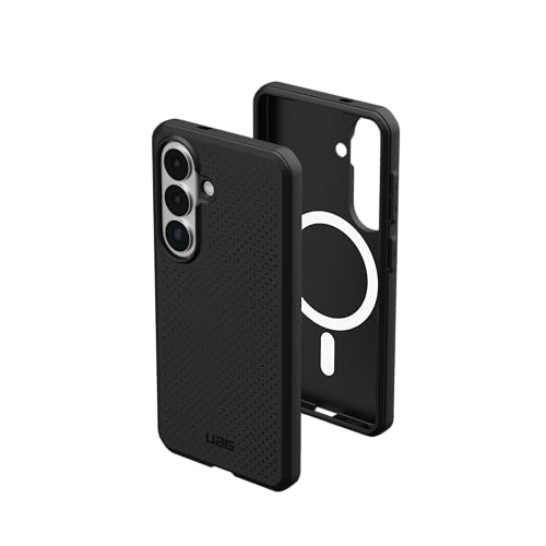 Image of Urban Armor Gear UAG Designed for Galaxy S26 5G Case, DOT - Compatible with Magnetic Charging Slim Transparent Rugged Military Drop Tested Protective Cover - Black Opaque