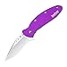 Kershaw Scallion Purple Folding Knife (1620PUR), 2.4” Bead-Blasted 420HC Steel Blade, Anodized Aluminum Handle, SpeedSafe Assisted Open, Flipper, Liner and Tip Lock, Single-Position Pocketclip; 2.5 OZ