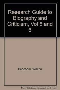 Hardcover Research Guide to Biography and Criticism, Vol 5 and 6 Book