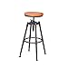 Barstühle Verstellbare Höhe Cafe Coffee Retro Vintage Stilvolle Pub Kitchen Barhocker, Küchenmöbel Bar Hocker Bar Stühle Metall Industriehocker Höhe Verstellbarer Swivel Barhocker Tresenhocker Bistroh
