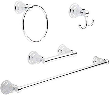 Amazon Basics AB-BR841-SN Bathroom Hardware Set, 3 Piece, Satin Nickel