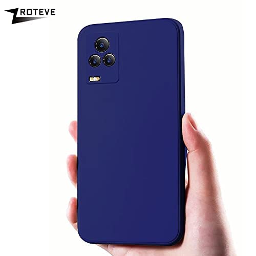 Image of TRUEUPGRADE Liquid Silicone Back Cover Case Compatible for Vivo V20 Pro | Microfiber Inside | 360 Degree Protection Back Case Cover for Vivo V20 Pro - Blue