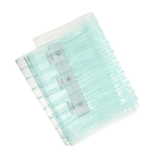 Veemoon Kit de Cortina de Tiras para Puerta de Congelador de PVC 19 MM de Grosor Azul Franjas 18 CM de Ancho X 17 M de Alto Cortina Anticorrientes para Cámaras Frigoríficas