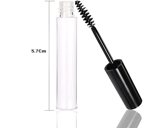 Vinayakart 4ml Mascara tube, mascara bottle, contenner Plastic Empty Mascara Tube Wand Eyelash Cream Container Bottle for Castor Oil Brush Kit Combo with dotes For Women Pack of... - Image 2