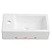 HOROW Bathroom Small Wall Mount Rectangle Corner Sink White Porcelain Ceramic Vessel Sink, Right Hand