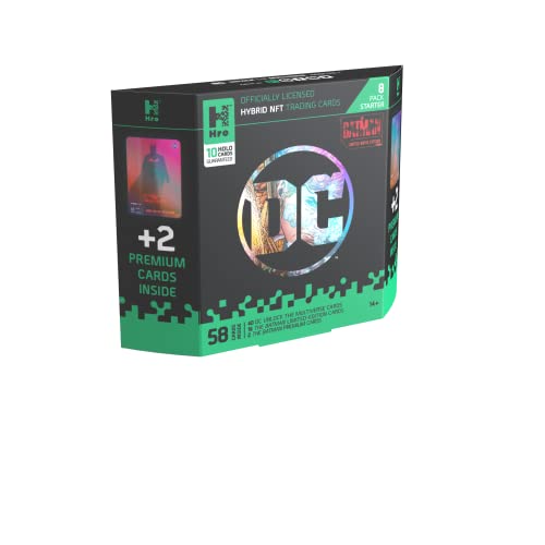 Image of DC Unlock The Multiverse 8-Pack Starter Pack - Hro Hybrid NFT Trading Cards, 58 Cards Starter Pack