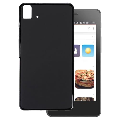 OAGELIM Hülle kompatibel mit BQ Aquaris E5S Hülle Stoßfeste TPU Weiche Flexible Schützende Handyhülle mit Kratzfestigkeit & Militärischer Fallschutz (Schwarz)