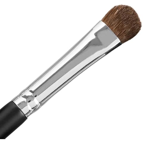 Pro Shader Eyeshadow Brush - Beauty Junkees pro All Over Short Flat Shader Eye Shadow Brush for Lid, Dense Rounded Bristles to Pack and Blend Powder Cream Eye Shadow on Eyelid and Crease Cover
