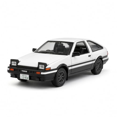 Image of Wizplex MSZ Toyota Sprinter Trueno AE86 1:43 Scale Officially Licensed Die Cast Metal Car - Pull Back JDM Classic Coupe with Openable Front Doors, Collectible Showpiece for Kids 6+ & Car Enthusiasts