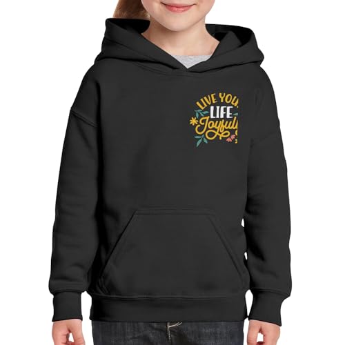 Sweat à capuche enfant bien être avec message positivite