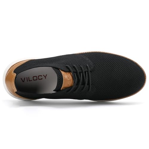 Image of VILOCY Men's Fashion Dress Sneakers Casual Walking Shoes Business Oxfords Comfortable Breathable Lightweight Tennis