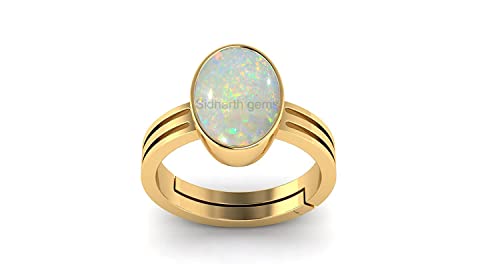 Bague en argent opale véritable d'Australie certifiée de 14,25 carats de haute joaillerie
