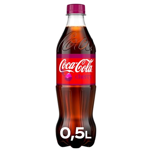 Coca-Cola Cherry - fruchtiges Erfrischungsgetränk mit Kirsch-Geschmack - koffeinhaltiger Softdrink in Einweg Flaschen (12 x 500 ml)