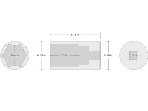 Image of TEKTON 1 /4 Inch Drive x 10 mm 6-Point Socket | SHD04110