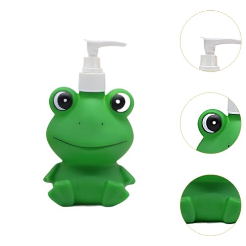 Botella de champú para niños dosificador reutilizable de rana para baño infantil 3