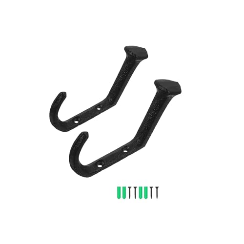 txuzong 2 Pièces Porte Manteau Mural en Fonte - Porte Manteau Individuel Robust pour Intérieur/Extérieur - Patère Rétro Unique - Support Lourd pour...