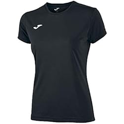 Joma Combi Woman M/C Camiseta Deportiva para Mujer de Manga Corta y Cuello Redondo, Negro (Black)