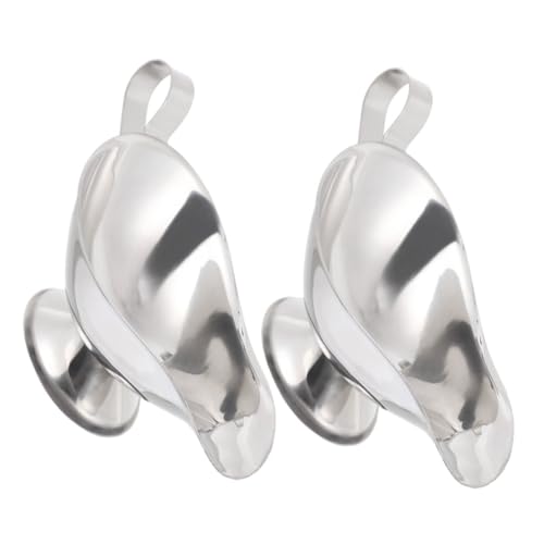 Homoyoyo Metal Gravy Boat Spout Stainless Sauce Pitcher Sauce Cup Condiment Bowl Dishwasher Safe