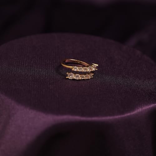 Image of SALTY Anti Tarnish Radiant Stone Finger Ring for Women | Adjustable Fancy Jewellery Design | Fashion Accessories for Girls | Minimal Jewelry | Ideal for Gifting | Marriage, Birthday | Gift for Valentine Day