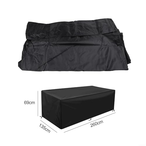 Protector de mesa de billar de 8 pies con hebillas cortavientos y tela impermeable 600D 5