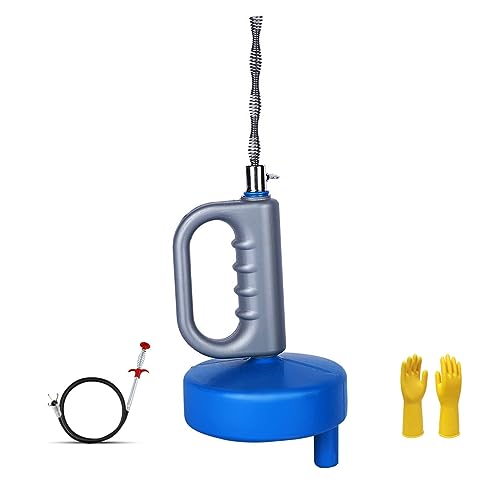 JIANLEI drain clog remover,Snake Drain Cleaner,Use Manually for Kitchen,Bathrom and Shower Sink (Set 32.8FT)
