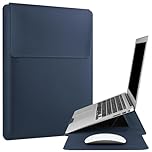 HoYiXi 13.3'' /13.6'' Laptop Sleeve Case Leather Bag with Stand Compatible with MacBook Pro 14/MacBook Air 13(M1 M2)/ASUS Vivobook 14/Dell XPS 13/ASUS Acer Matebook 14'' laptop case,Blue