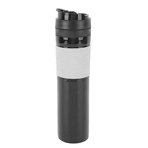 ACOGEDO Prensa de café de Viaje Portátil, Diseño a Prueba de Prensa Francesa de 300 Ml para Desplazamientos y Uso Al Aire Libre, Negro