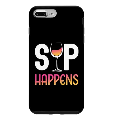 Sip Happens �ʔ������C���O���X ���C�����D�� �h�����N �X�}�z�P�[�X iPhone 7 Plus/8 Plus �p