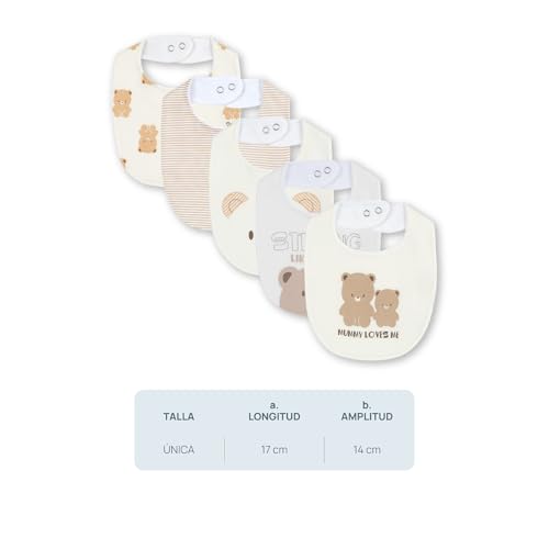 Miniatura 7 de Chicco, Set 5 Baberos Bebé Niño Y Niña En Algodón Suave, Talla Única, Designed In Italy