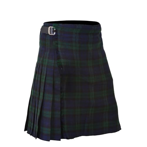Allsafe Traders Scottish Men's Kilts Tartan Kilt Highland Light Weight Value Kilt (Black Watch, 38''-40'' Belly Button)
