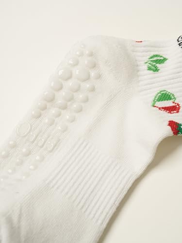 Image of Shapes Studio Half Calf Grip Socks, Cute Fruit Pilates Socks, Ruffle Socks, Non-Slip for Barre Yoga