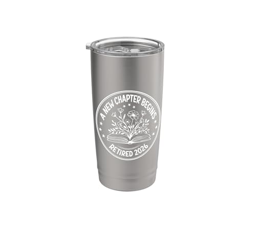 A New Chapter Begins Floral Retirement Retired Teacher 2026 Stainless Steel Insulated Tumbler