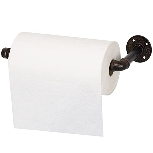Mygift Wall Mounted Paper Towel Holder With Brushed Bronze Metal Industrial Pipe Finish #TOP5